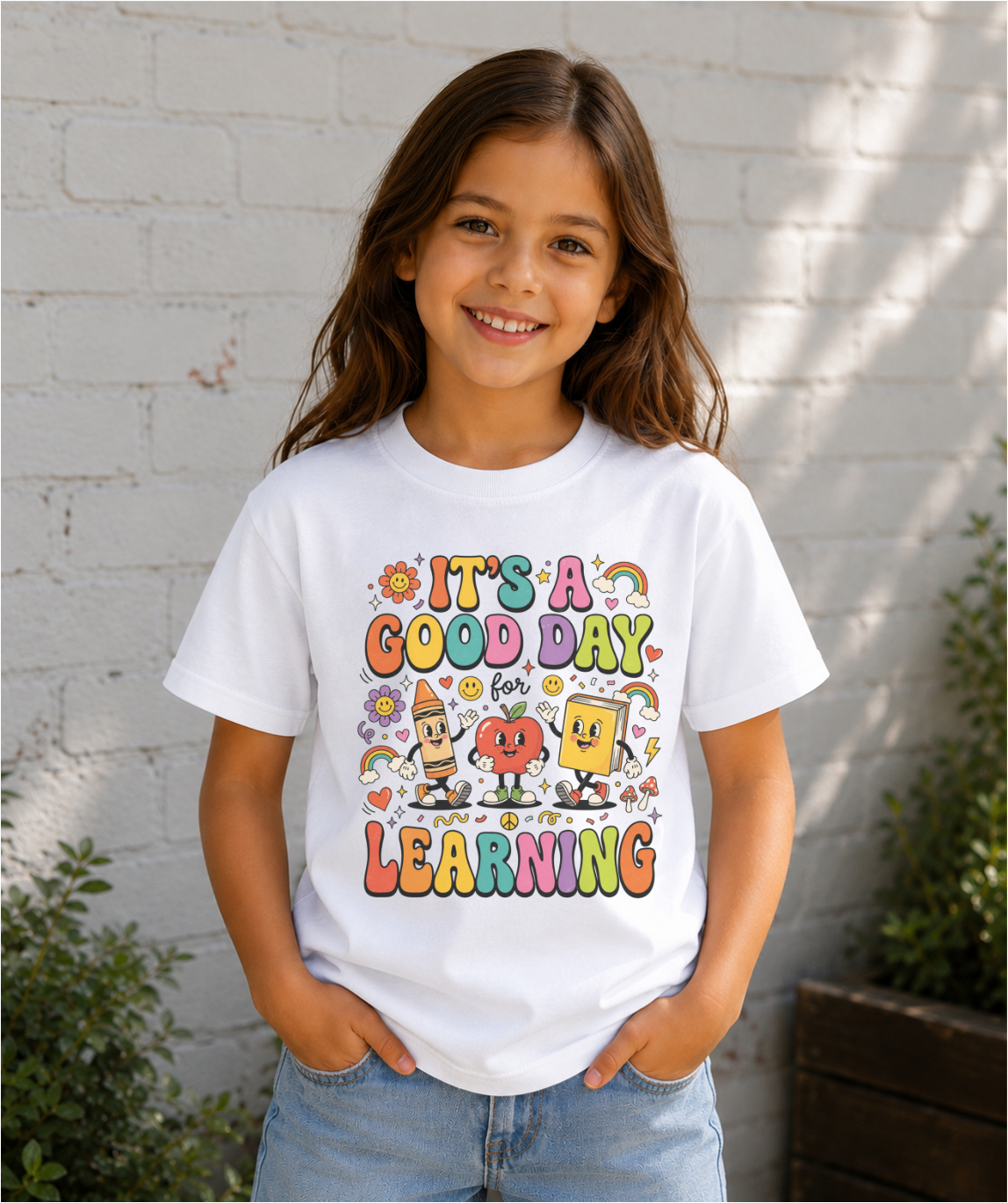 "It's A Good Day For Learning" Kids Shirt — Groovy Back To School T-Shirt