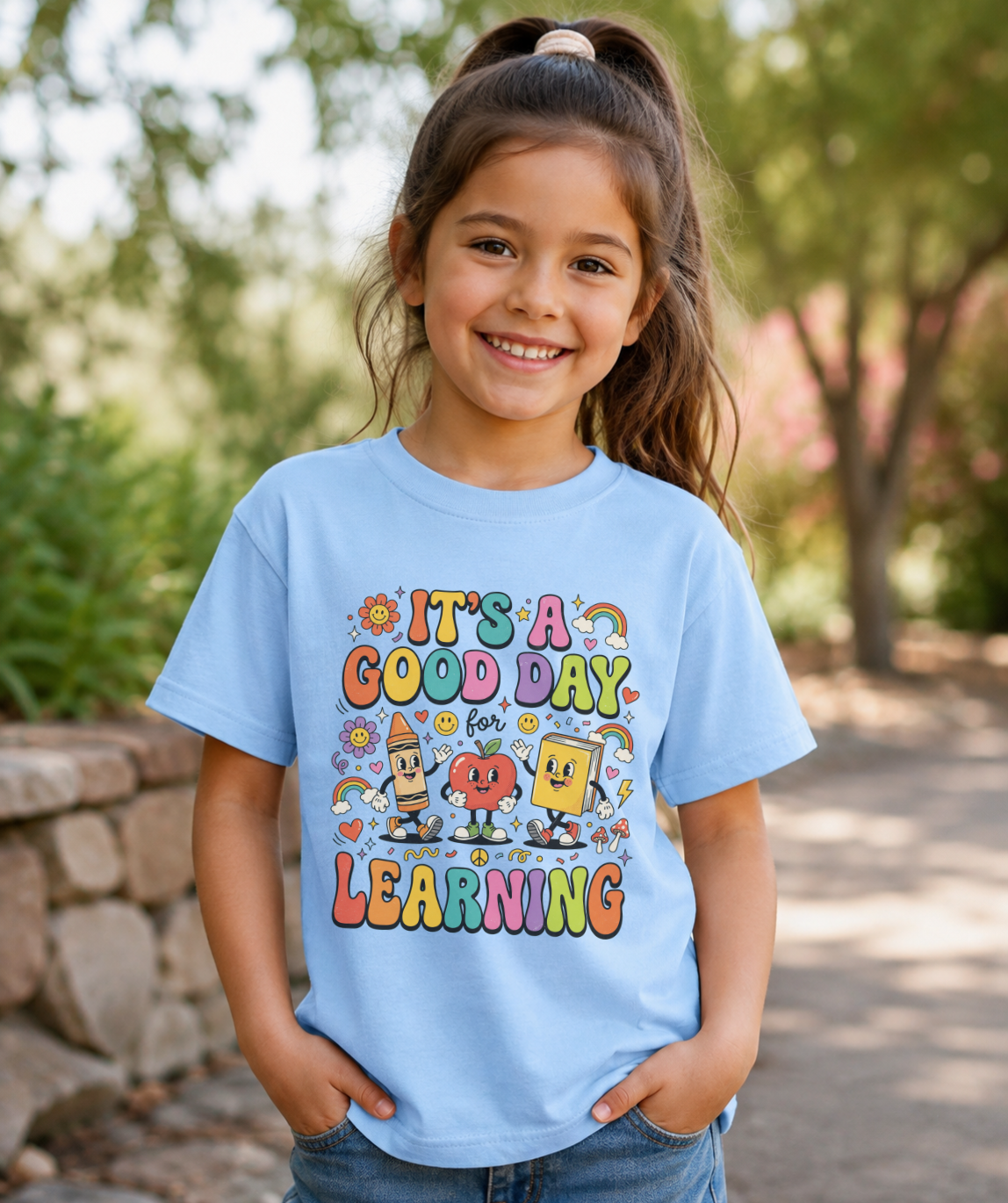 "It's A Good Day For Learning" Kids Shirt — Groovy Back To School T-Shirt